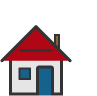 Home Mortgage Icon - generic, simple house
